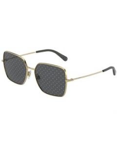 Lentes Dolce &amp; Gabbana DG2242 02/L Square Shape Negro Puntos Dorado - MEDIANA