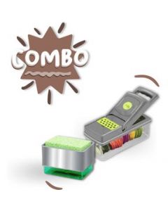 Combo cortador de verduras 14 en 1 + dispensador de cocina