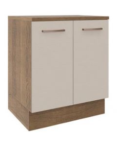 Mueble de Cocina  70 cm 2 Puertas Marrón/Crema Agata Madesa - Marron/Crema