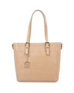 Bolsa Tote Cloe para Mujer Monograma Troquelado Nude