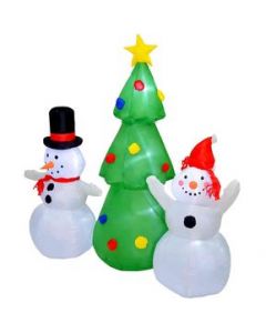 Inflable Navidad Muñeco Nieve 1.65m Decoracion Luz Led