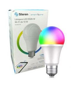 foco led compatible con alexa rgb wifi 10w steren - negro