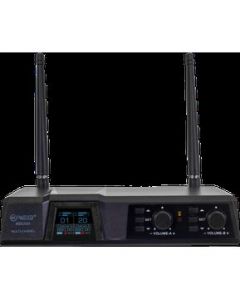 Sistema Inalambrico C/2 Micrófonos UHF Krieg KDC-500 - Negro