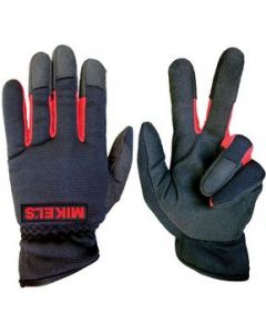 Guantes Para Mecánico Semi Profesional Medianos-Negro Con Rojo