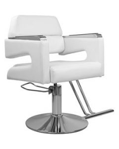 Silla Estetica Hidraulica Neumatica Ajustable Salon Blanca