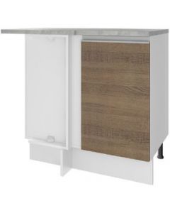 Mueble de Cocina Madesa Glamy Mostrador de Esquina 1 Puerta Armable - Marron