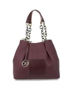 Bolsa Cloe para Mujer Satchel Grande con Charm Rojo Tinto