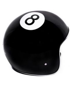 Casco Moto Retro Classic 3/4 Bola 8 Talla L Negro Kinlley - M