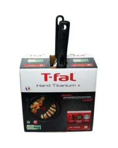 Set De 3 Sartenes T-Fal Hard Titanium C3829182 - Negro