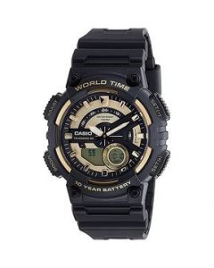 Reloj Hombre Casio Aeq110 deportivo Caucho Sumergible Alarmas Telememo - SIN TALLA