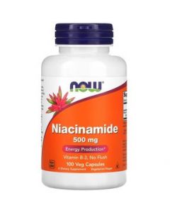 Niacina Now 500 mg, 100 cápsulas Vitamina B3 - Capsulas