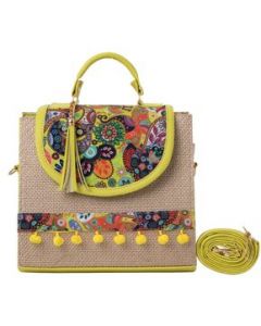 Bolso Yute De Mujer Fana Roma Color Citrus Lúcela