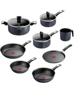 Batería De Cocina T-Fal Hard Titanium Plus C3939182 De 11 Piezas CST