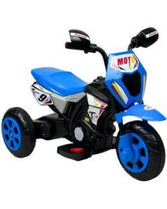 Motocicleta Montable para Niños 3 Ruedas Sonido,luz 6V Azul - Azul