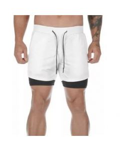 Short con Licra para Hombre - Blanco