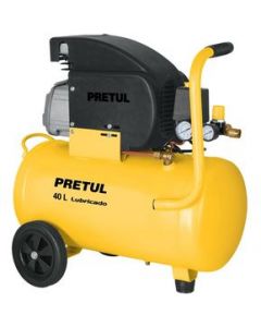 Compresor de aire, lubricado, horizontal 40L 3HP 127V Pretul