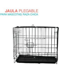 Jaula Metalica Portatil Mascotas Raza Pequeña 50x33x38 Plegable