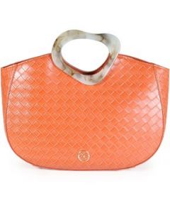 Bolsa Tote Cloe para Mujer Grande Look Tejido Maneral Acrílico Naranja - GRANDE