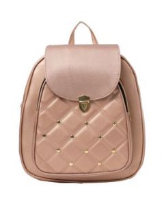 Mochila De Mujer Fana Nela Color Oro Rosado Elegante