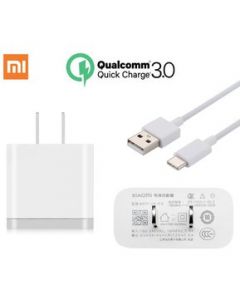 Cargador Xiaomi Original Qc 3.0 + Cable Tipo C Carga Rápida Blanco