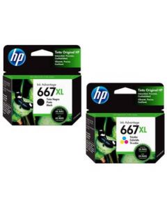 Combo 2 Cartucho Tinta Hp 667xl 1color 3ym80al 1negro 3ym81a