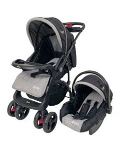 Carriola para Bebé de Viaje con AutoasientoReversibleReclinable Negro - Negro