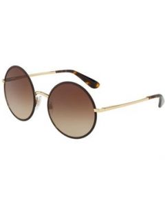 Lentes Dolce &amp; Gabbana DG2155 1320/13 Round Shape Cafe degradado - MEDIANA