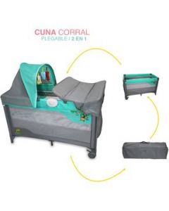 Cuna Corral para Bebe Plegable Doble Altura Cambiador