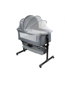 Cuna Bebe Cama Corral Ruedas Mosquitero Plegable Gris