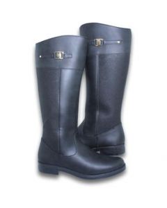 Botas Para Mujer Largas Con Tacon Bajito Estilo 5079Tr5 Simipiel Color Negro - 24