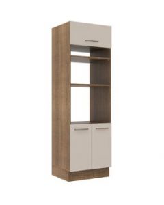 Mueble de Cocina Para Horno 70 cm 3 Puertas Marrón/Crema Agata Madesa - Marron/Crema