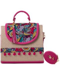 Bolso Yute De Mujer Fana Roma Color Buganvilia Fashions