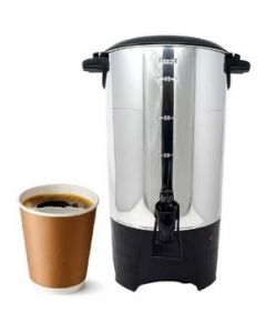 CAFETERA DE ACERO INOXIDABLE 40 TAZAS 6 L RCA  MOD. RC-6L