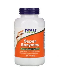 Enzimas Digestivas Super Enzymes 180Tabs Now - Capsulas