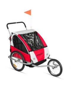 Remolque R20 para bicicleta 2en1 carreola niños rojo Gospel - M