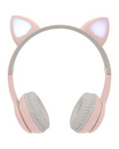 Audífonos para Niños Perfect Choice Catto Alámbrico/Inalámbrico 3.5mm Rosa