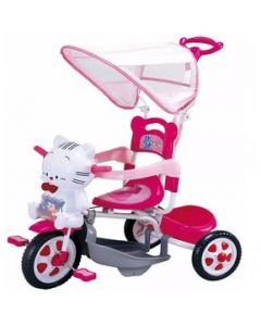 Triciclo Hello 2 En 1 Rosa Musical Con Luz 5567