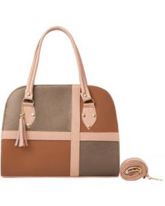 Bolsa Para Mujer Fana Ilma Color Antimonio / Camel Hermosa