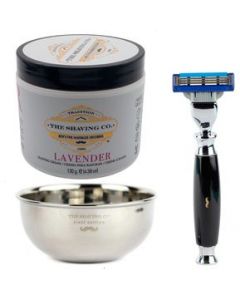 The Shaving Co Kit Rastrillonegro Crema Afeitar Lavanda Bowl - 1