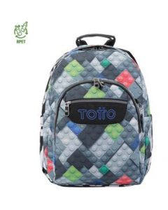 MOCHILA TOTTO ACUARELA 23160-4YP GRIS - UNITALLA