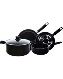 BATERÍA DE COCINA TEFAL 5813700 INICIA 5 PIEZAS NEGRA - .