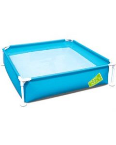 Alberca Infantil Cuadrada Bestway Piscina Armable 365 Lts 1.22 M Azul - Azul