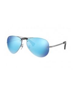 Lentes Ray Ban RB3449 004/55 Aviator Azul Negro - MEDIANA