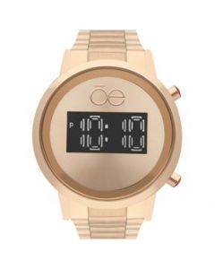 Reloj Digital Cloe Con Extensible De Acero Inoxidable Oro Rosa OE2333