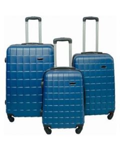 Set 3 Maletas 20" 24" 28" Rigidas Azul  Maleta Viaje