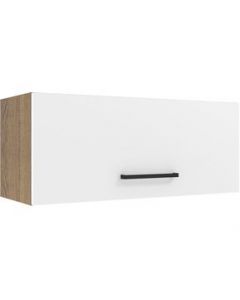 Alacena Madesa Agata 80 cm 1 Puerta Basculante Marrón/Blanco - Marron/Blanco