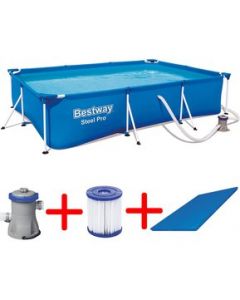 Alberca Piscina Bestway 3 x 2 x 0.66 Bomba+Filtro+Cubierta