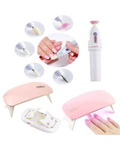 Kit Set Pulidora Taladro De Uñas  lámpara Led Secado De Uñas