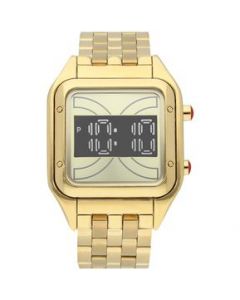 Reloj Cloe Digital Para Dama Color Dorado Caratula Cuadrada OE2337