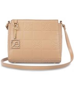 Bolsa Crossbody Cloe para Mujer Monograma Troquelado Nude - GRANDE